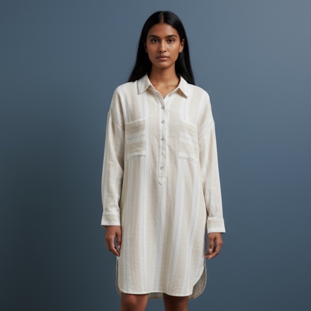 GENTLE FAWN ladies, long sleeve lightweight shirt, dress size medium, exc. cond